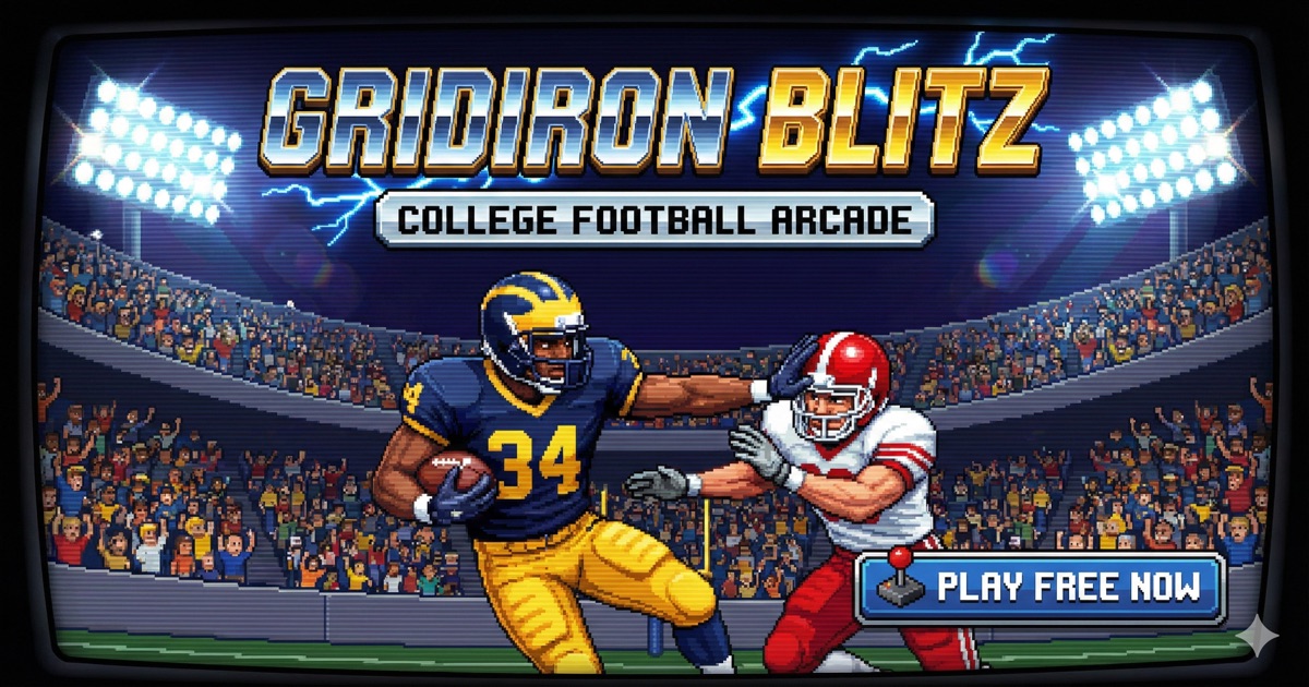 Gridiron Blitz — retro pixel art college football