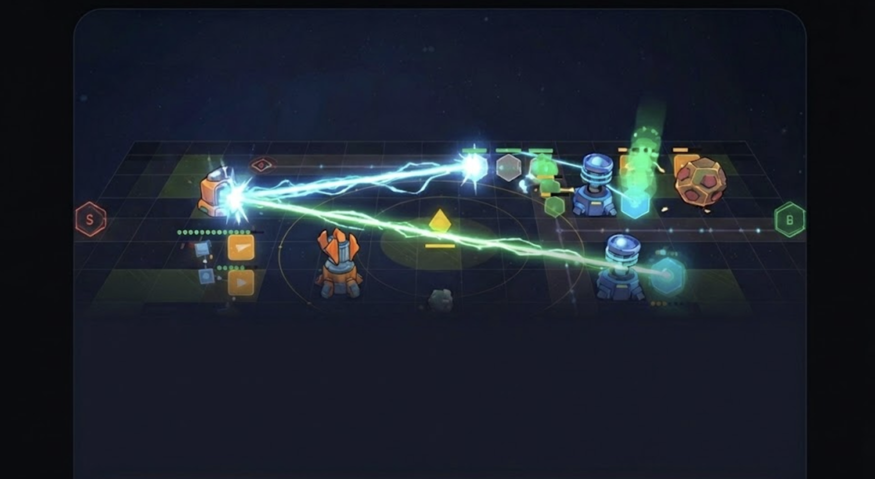 Prism Guard — sci-fi tower defense with synergy beams and active hero